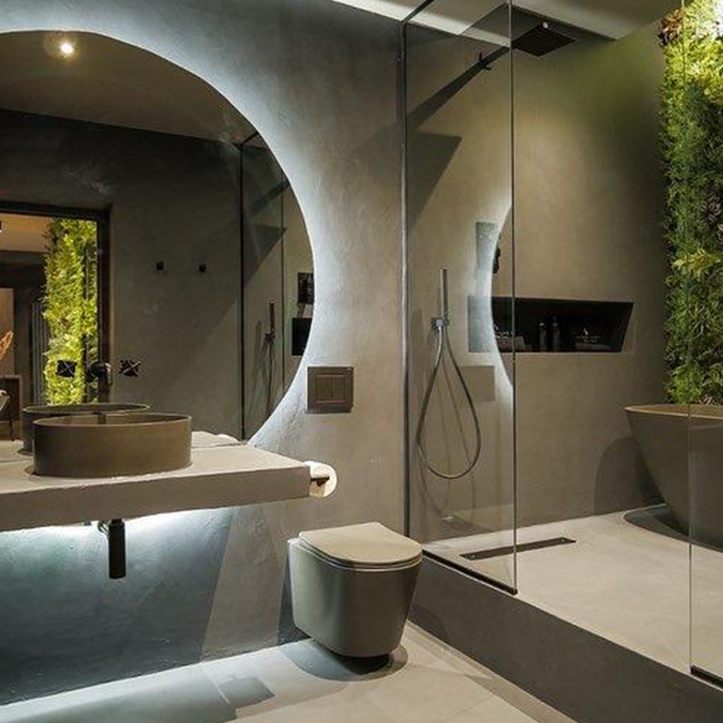 Mikrozement Badezimmer fugenlos