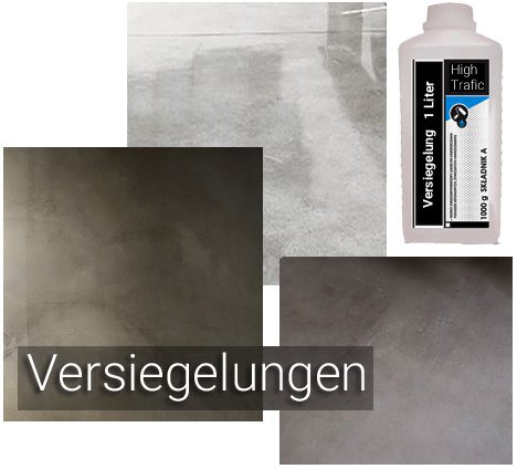 Mikrozement Oberfläche seidenmatt versiegelt für leichte Reinigung