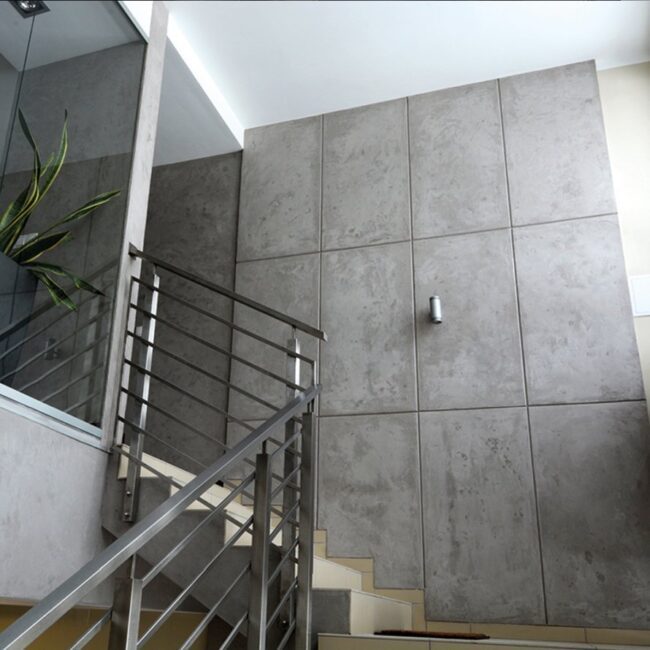 Mikrozement Dusche mit durchgehender, wasserfester Oberfläche